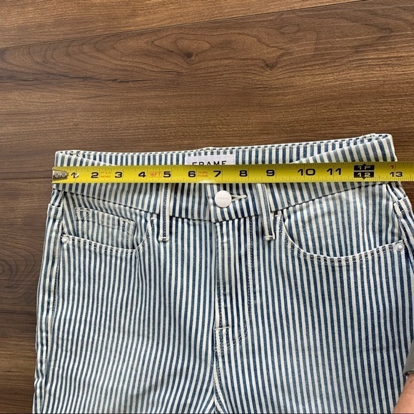 FRAME Engineer Striped Crop Mini Boot Normandie 25 - Picture 8 of 12